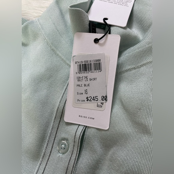 NWT Reiss Ida Stitch Detail Button Through Top - Picture 7 of 7